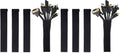 JOTO 8 Pack Cable Management Sleeve, 19-20 Inches Cord Organizer System with Zipper for TV Computer Office Home Entertainment, Flexible Cable Sleeve Wrap Cover Wire Hider System -Black by JOTO