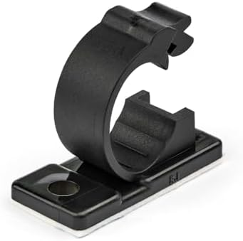 StarTech 100 Adhesive Cable Management Clips, Black, TAA, Sticky (CBMCC2) - Image 2