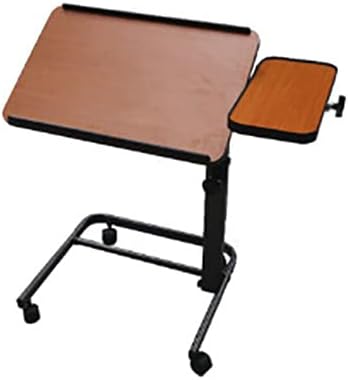 Acrobat Professional Overbed/Laptop Table, Tilting Mast, Height Adjustable with Casters. Split Top and Folds for Easy Storage. U-Shaped Base by PlatinumHealth
