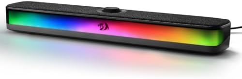 Redragon GS515 RGB Desktop Soundbar, 2.0 Stereo Enhanced Sound, BT 5.3 by REDRAGON
