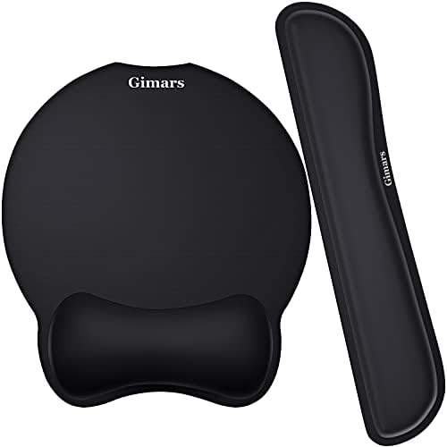 Gimars Upgrade Enlarge Superfine Fibre Soft Smooth Gel Ergonomic Mouse Pad Wrist Support and Keyboard Wrist Rest for Computer, Laptop, Mac, Gaming and Office, Durable, Comfortable and Pain Relief by Gimars