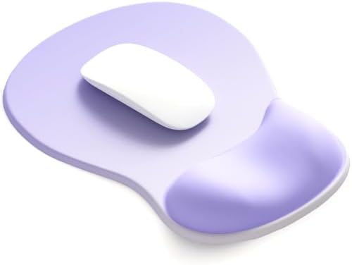 ErgoComfort Gel Wrist Rest Mouse Pad-Ergonomic Office Mousepad with Wrist Support-Non-Slip, Design Desk Accessories Mat for Home&Game Decor (06Purple Ombre) by DEMONCHEST
