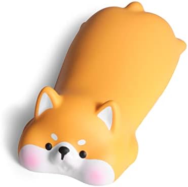 Cityhermit Cute Keyboard Wrist Rest Support for Mouse Computer Arm Rest for Desk Ergonomic Kawaii Corgi Office Supplies Slow Rising PU Mouse Pad (Yellow Shiba Inu) by Focusoncreativegiftdesign