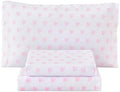 WINLIFE Kids Full Sheet Set Lovely Pink Hearts Printed for Girls 4 Pieces by WINLIFE
