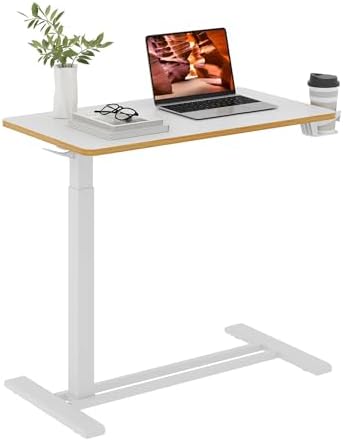 32''Large Medical Overbed Bedside Table with Wheels,Rolling Table by FitStand