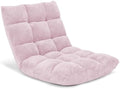 Moccha 14-Position Floor Sofa, Folding Sofa Chair with Back Support, Memory Foam Floor Gaming Chairs for Adults, Adjustable Padded Couch Recliner, Chaise Lounge for Reading, Meditating (Light Pink) by LDAILY