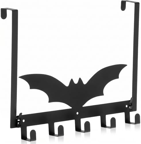 Reallnaive Halloween Bathroom Decor Gothic Bat Over The Door Hooks by Reallnaive