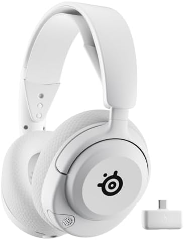 SteelSeries Arctis Nova 5 Wireless Multi-System Gaming Headset — White — Neodymium Magnetic Drivers — 100+ Audio Presets — 60 HR Battery — 2.4GHz or BT — Gen2.X Mic — PC, PS5, PS4, Switch, Mobile by Unknown