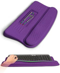 Ergonomic Wave Wrist Rest with Keyboard Stand, Cushioned Palm Rest, Comfortable Integrated Memory Foam for Natural Typing and Relieve Wrist Pain, Rich Purple by KUOSGM