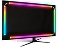 RGB Monitor Backlight with Screen Sync, Dual USB Powered Ambient Lighting Kit for 27 Inch Gaming Monitors, Music Mode, Immersive Dynamic LED Strip Lights for PC Setup (4 Sides - 27 inch) by Unknown