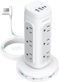 TROND Semi-Retractable Power Strip Tower 10 ft for Easy Cable Management by TRONDOfficial