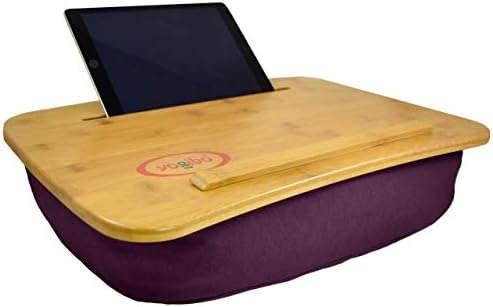 Yogibo Traybo 2.0 Lap Desk, Bamboo Top Lap Desk With Pillow for Laptop Built in Slot for Tablet or Phone, Lap Pad for Working, Reading, Writing, Lap Board, Purple by Yogibo