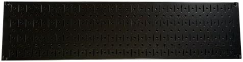 Wall Control Narrow Pegboard Rack 8in x 32in Black Metal Pegboard Runner Tool Board by Wall+Control