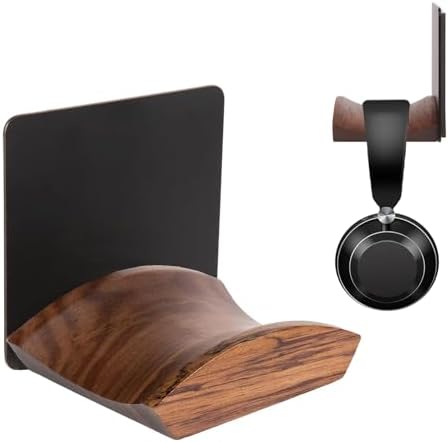 Magnetic Headphone Holder Desk Headphone Hanger Walnut Wood by KAIXUANMAN