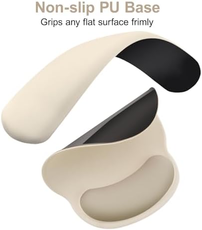 MOSISO Wrist Rest Support for Mouse Pad&Keyboard Set, Khaki - Image 5