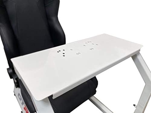 GTR Simulator GTA Model White Frame with Black Adjustable Leatherette Seat Racing Driving Gaming Simulator Cockpit Chair - Image 3