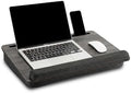 Vigo Wood Laptop Lap Desk with Cushion for Bed, Portable Home Office Tray Fits up to 17.3 Inch, Built-in Phone and Tablet Holder (Cambridge-Black) by VigoWood
