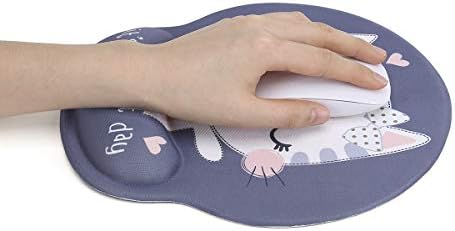 RICHEN Keyboard Wrist Rest and Mouse Pad with Wrist Support, Memory Foam Set for Computer/Laptop/Mac,Gaming and Office, Sturdy & Comfortable & Lightweight for Easy Typing & Pain Relief (Cute Cat) - Image 6