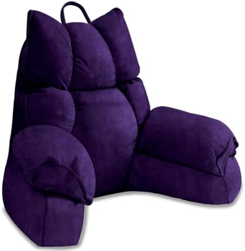 Reading Pillow for Bed with Arms, Back Support, Memory Foam（Grape, Large） by Unknown