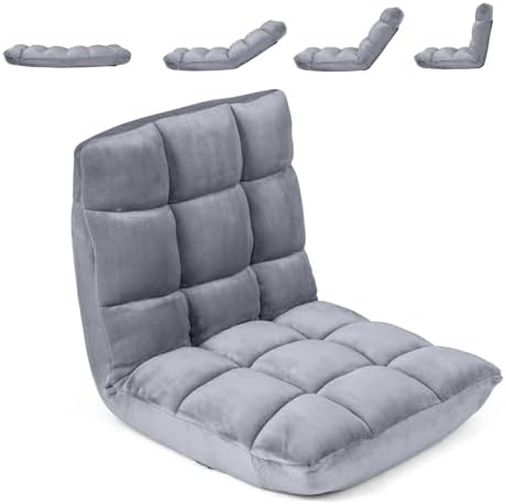 COSTWAY Floor Chair, Video Gaming Chairs with Back Support by COSTWAY