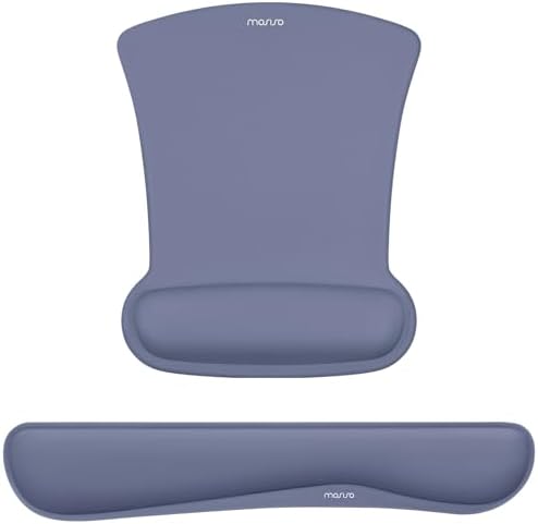 MOSISO Wrist Rest Support for Mouse Pad & Keyboard Set, Navy Lime by MOSISO