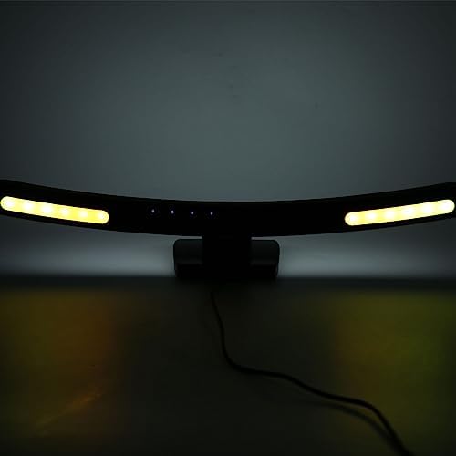 Computer Monitor Lamp, Asymmetric Optical Design Eye Protection LED Task Light Bar with Touch Dimming for Curved Monitors Office Study Gaming by CCYLEZ