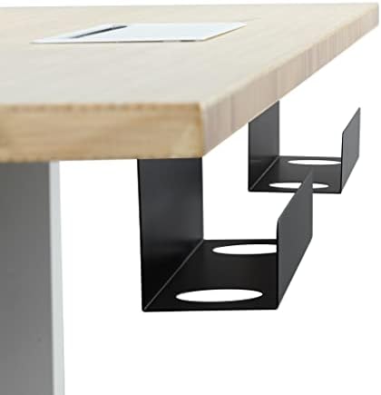 Under-Desk Cable Management Trays - Two 12" Trays in the Set - Perfect Storage for Cables, Power Bars, and Adaptors - Black - Image 3