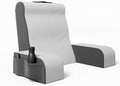Kölbs Reading Pillow, Full Support Comfort Solid Foam, Back Cushion for Bed Sitting Up TV Book Gaming - Back Support Backrest Use on Mattress or Sofa (Grey/White, Tall) by Kolbs