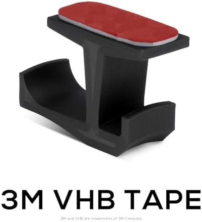 Headphone Stand (2 Pack) Under Desk Hanger for Headphones, Gaming Headsets, Mobiles Accessories, Stick On, No Screws, Black - Image 5
