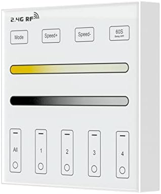 BTF-LIGHTING 2.4G RF Wireless Single Color Wall Mounted Smart Panel Remote by BTF-LIGHTING