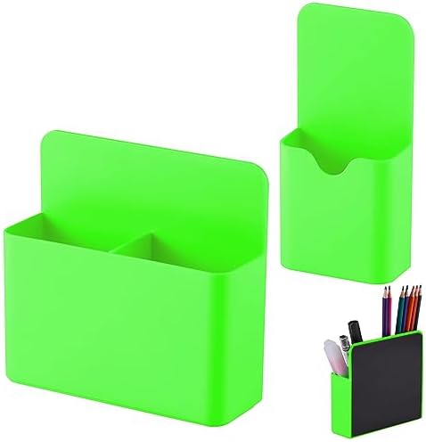 KITANIS Magnetic Pen Holder,2 Pack Magnetic Dry Erase Marker Holder with Generous Compartments,Strong Magnet Storage Marker Pen Pencil Organizer for Refrigerator,Whiteboard,Locker Accessories by KITANIS