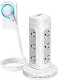 TROND Rotating Plug Power Strip Tower with Semi-Retractable Cord 10 ft by TRONDOfficial