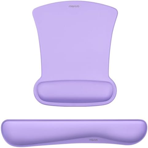 MOSISO Wrist Rest Support for Mouse Pad & Keyboard Set, Light Purple by MOSISO