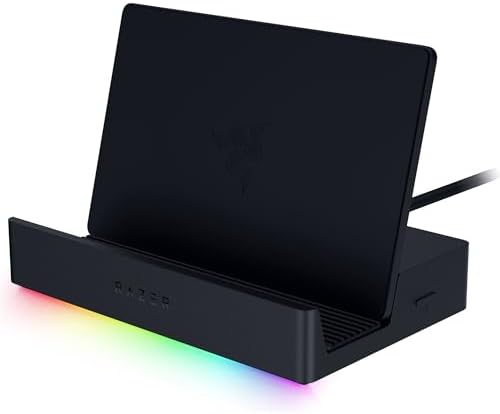 Razer Handheld Dock Chroma: Charging Hub & Expand Connectivity for Mobile Gaming & Tablets - iPhone 16, Steam Deck, ROG Ally, Switch & More - USB C, USB A (3), HDMI, GbE - 100W Power (Renewed) by Amazon+Renewed
