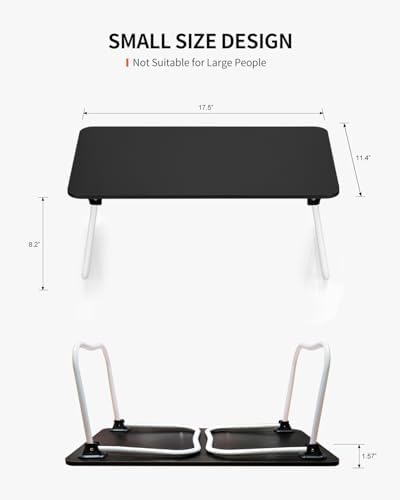 FISYOD Foldable Lap Desk, Laptop Bed Desk, Portable Bed Table, Laptop Stand for Bed & Couch, Lightweight & Mini - Black - Image 6
