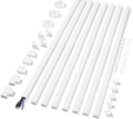 Cord Covers for Wires on Wall Extra-Long, 24ft TV Cord Hider Kit, Paintable Cable Management Concealer, TV Wire Hider for Wall, White Cable Raceway Channel, 8 x L36in x W0.95in x H0.55in by ZhiYo