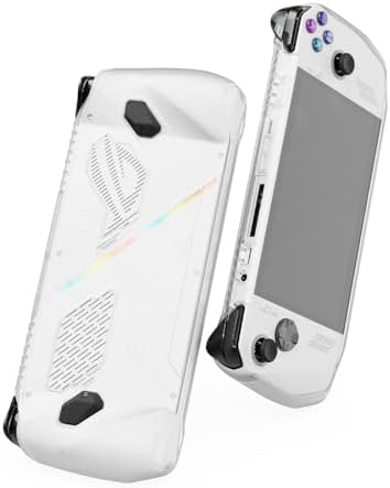 Skull & Co. GripCase Ally for ROG Ally (2023 Model): A Soft Protective Case with Textured Grips Full Protection and Stand, Shock-Absorption Non-Slip and Anti-Scratch Cover Design -Frosted Clear by Unknown