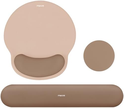 MOSISO Wrist Rest Support for Mouse Pad&Keyboard Set, Mocha by MOSISO