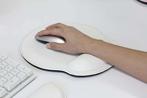 RICHEN Ergonomic PU Leather Keyboard Wrist Rest and Mouse Pad with Wrist Support, Memory Foam Set for Office and Gaming, Comfortable & Lightweight for Easy Typing & Pain Relief (White) - Image 5
