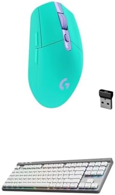 Logitech G305 Lightspeed Wireless Gaming Mouse (Mint) + G515 TKL Wireless Gaming Keyboard (Tactile, White) Bundle by Unknown