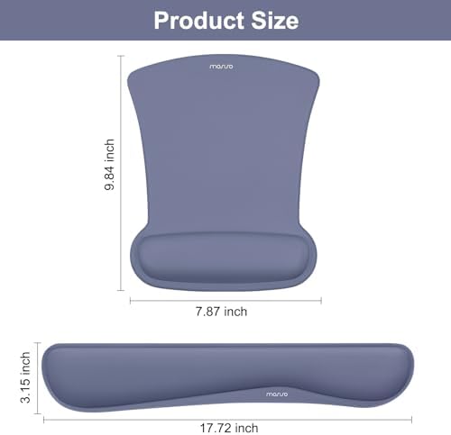 MOSISO Wrist Rest Support for Mouse Pad & Keyboard Set, Navy Lime - Image 6