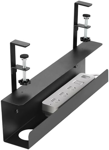 ZhiYo 17in Cable Management Under Desk Tray, 3in W x 4.7in H, Black by ZhiYo