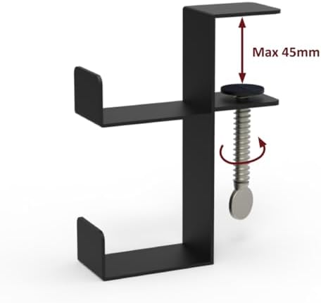 G+ Life Under Desk Metal Game Controller Headphone Hanger Holder Mount - Adjustable Gamepad Hook Stand for Xbox, PlayStation PS4, Nintendo Switch, PC Videogame, Steam, DualShock, SteelSeries (Black) - Image 3