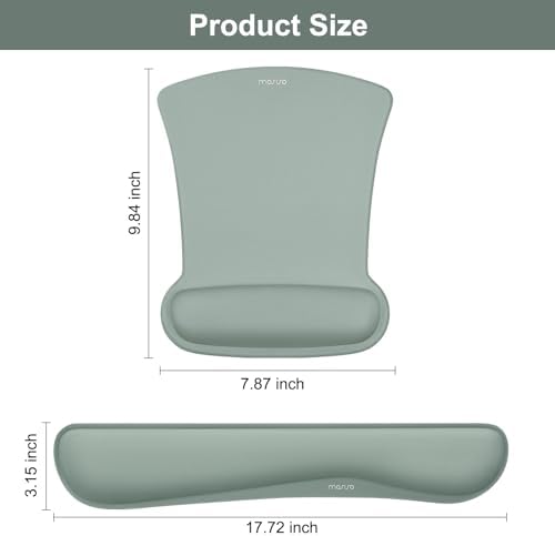 MOSISO Wrist Rest Support for Mouse Pad & Keyboard Set, Antique Green - Image 6