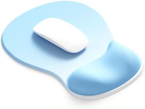 ErgoComfort Gel Wrist Rest Mouse Pad-Ergonomic Office Mousepad with Wrist Support-Non-Slip, Design Desk Accessories Mat for Home&Game Decor (06Sky Rest) by DEMONCHEST