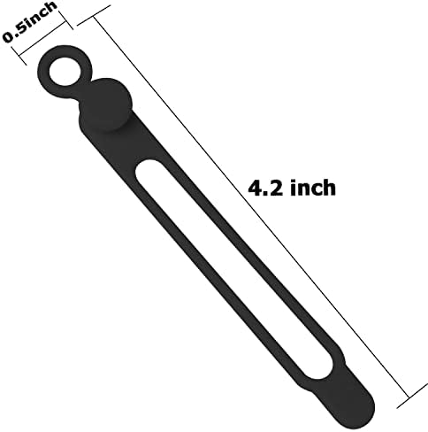 Silicone Cable Ties, Cord Organizer Cable Management(16Pcs-Black) - Image 2