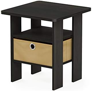 Furinno ANDREY Square Side Table, End Table, Night Stand, Dark Espresso - Image 5