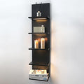 5 Tier Wall Shelf Unit, Black by AskTag