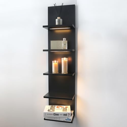5 Tier Wall Shelf Unit, Black by AskTag