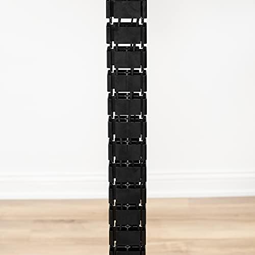 VIVO Under Desk Vertebrae Cable Management Kit, Adjustable Quad Entry Flexible Cord Organizer for Home Office, Black, DESK-AC01C - Image 6
